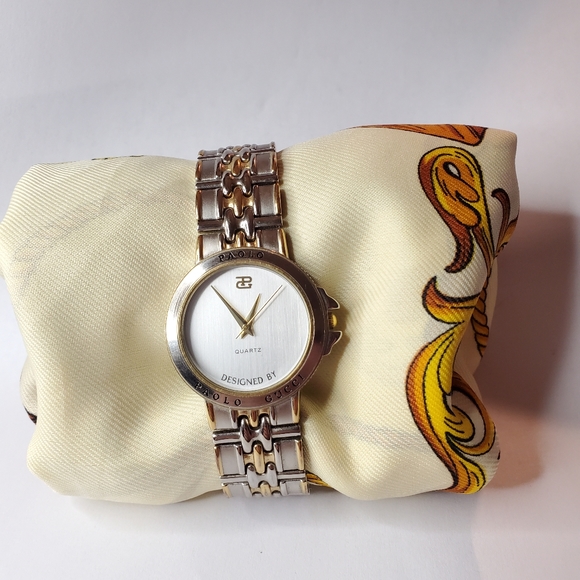 Vintage Other - Vintage Paolo Gucci PGC-492TS silver tone watch